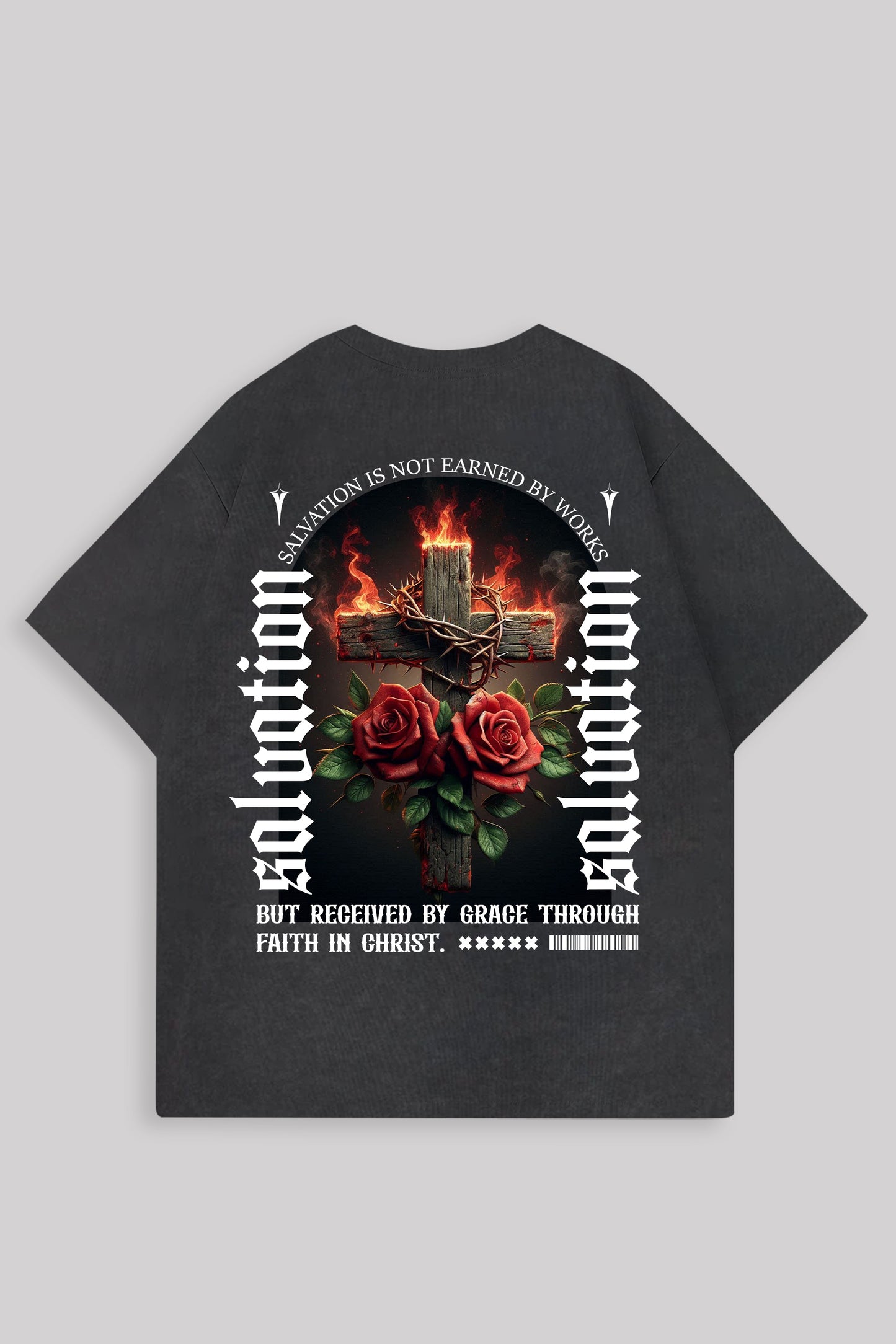 SALVATION- CROSS WASHED OVERSIZED SHIRT