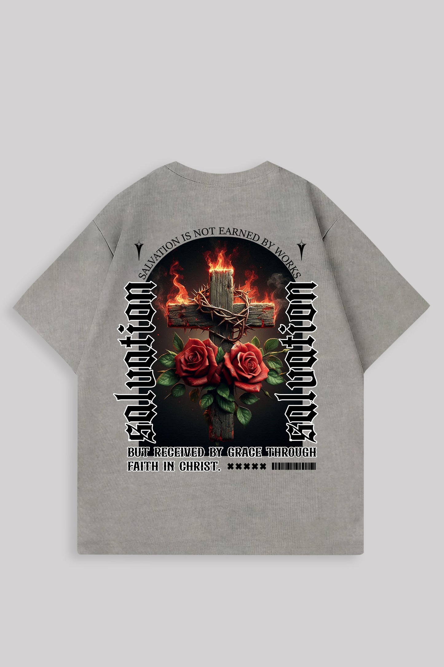 SALVATION- CROSS WASHED OVERSIZED SHIRT