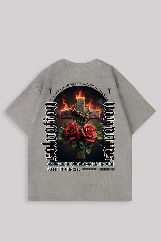 SALVATION- CROSS WASHED OVERSIZED SHIRT