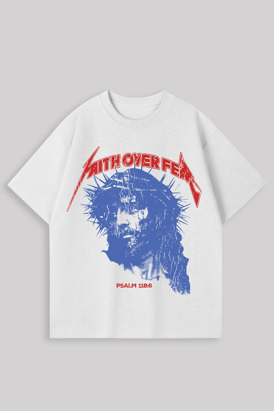 FAITH OVER FEAR OVERSIZED SHIRT